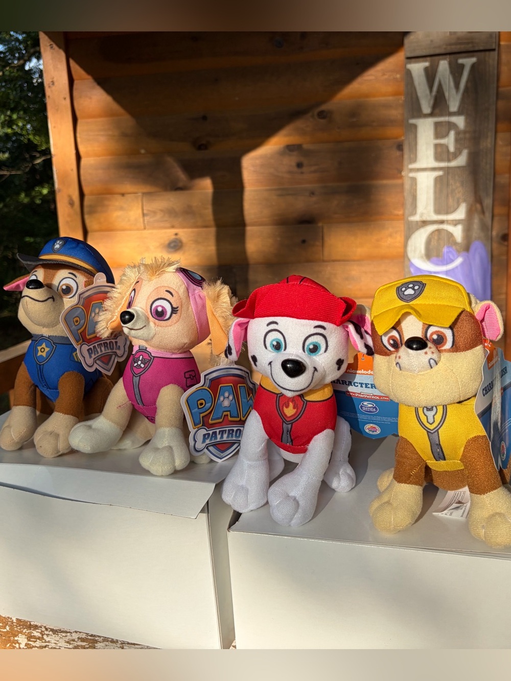 Paw Patrol Plush Set - Red Marshall with Blue, Pink & Yellow Pals